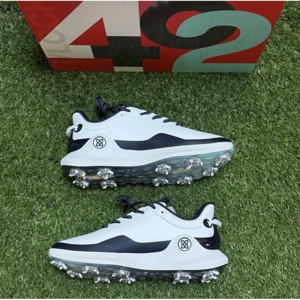 G/FORE MG4+ O2 Spiked G/LOCK Golf Shoe Sneaker LADIES White Blue Sz 7
